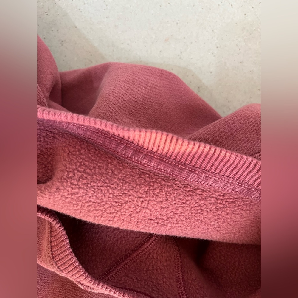 LULULEMON All Yours Crew Sweatshirt Women’s M Pink Terry Athletic Gym Activewear - Picture 8 of 9
